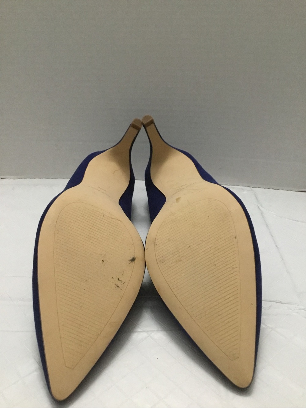 Nine West Royal Blue Pointed Toe Pumps Stiletto Heel Size 7.5 Like New - Picture 9 of 12